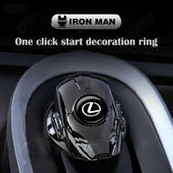 Lexus Iron Man Appearance Engine Start Stop Button Cover Ignition Start Switch Button Protective Cov