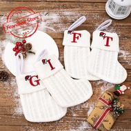 Christmas Alphabet Letters Socks Decorative Knitted Gift Letters Woolen Socks Gift Bag Socks M0N3