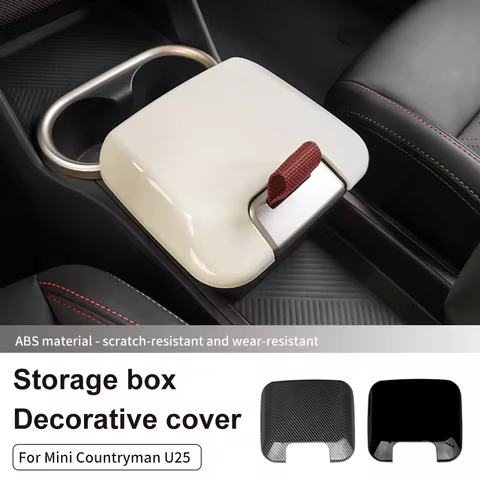 For Mini Countryman JCW U25 2024 2025 Central Control Storage Box Decorative Cover Plastics Car Inte