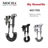 MOCHA M3119SS Bidet c/w 2 Way Hose Bib Tap /CHROME/ BLACK/ GUNMETAL /STAINLESSS STEEL
