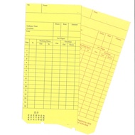 Yellow Time Card for Punch Card Machine (200pcs/pack)