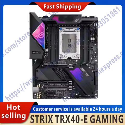 Used ROG STRIX TRX40-E GAMING mining motherboard DDR4 slot sTRX4 TRX40 256GB PCI-E 4.0 Ryzen Threadr