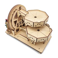 DIY 鋼珠雙層轉盤無限循環 ( 木板模型 & 電子 )