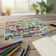 50pcs Waterproof Cartoon National Park Graffiti Sticker Pack for Laptop, Helmet, Water Bottle & Scra