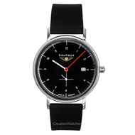Bauhaus Classic Leather Strap Black Dial Quartz 21302 Mens Watch