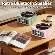 Portable Bluetooth Speaker HIFI Surround Sound Wireless 360° Retro Speaker Retro Wireless Speaker Bl