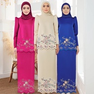 Yeleedon Baju Kurung Satin Moden Nikah Tunang Bridesmaid Murah Cantik Bridesmaid Nikah Reka bentuk pad bahu Baju Raya Plus Size S-2XL Baju Kebaya Labuh Klasik Kurung Cantik Perempuan Set Blouse Dress Women