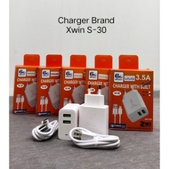 Charger brand 2usb xwin S-30 3.5A supports fast charging