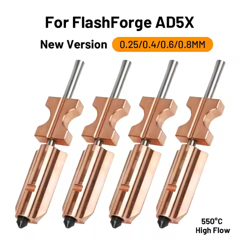 3D Printer Nozzle 0.25/0.8/0.6/0.4mm Bimetallic Nozzle For Flashforge AD5X New Upgrad Stainless Stee