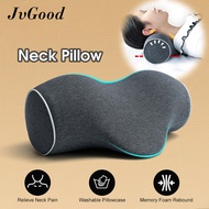 JvGood Neck Pillows Cervical Pillow Memory Foam Pillow Ergonomic Pillow Comfortable Sleeping Pillow With Pillowcase for Neck Care Relieve Cervical Pain