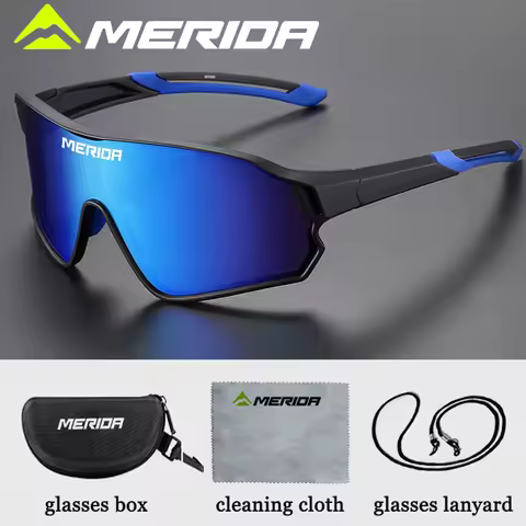 MERIDA 360° Wrap Around Bike Glasses UV400 Full Protection Anti-Fog Anti-Dust Outdoor Sports Glasses
