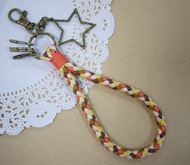 ~米+熊~ 復古 編織鑰匙圈 蠟線編織鑰匙圈 (橘色)