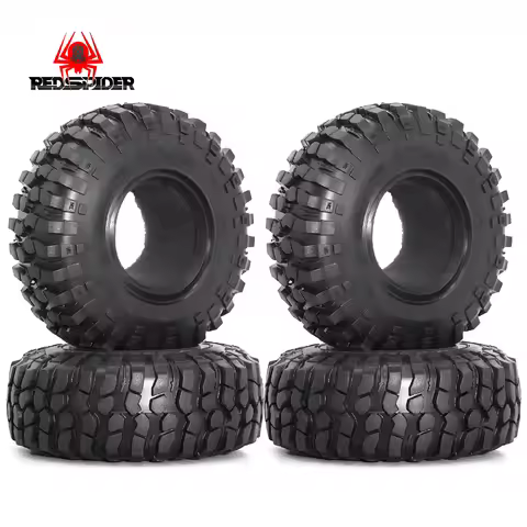 RED SPIDER 1.9 inch Beadlock Wheel Rims Hubs 106mm Rubber Tires for Axial SCX10 TRX-4 1/10 RC Crawle