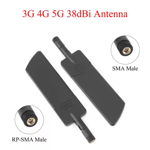 2/4PCS 5G 38dBi Router Omni Antenna SMA/RP-SMA Male 600-6000Mhz For Computer Network Card WLAN Route