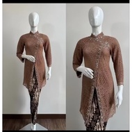 RaziQ - Kebayaid modern graduation Kebaya set, jumbo sequin brocade tunic, LD 120, Braidsmaid party 