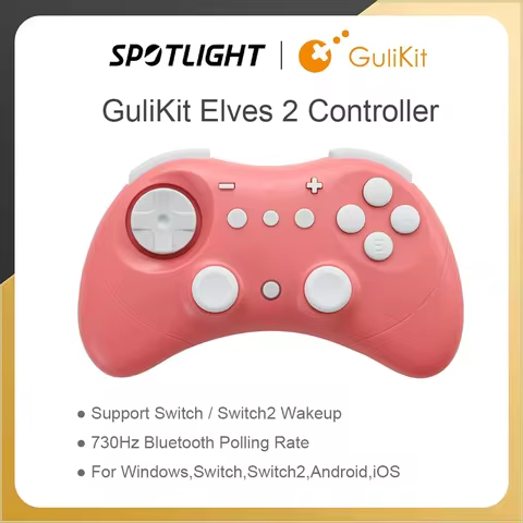GuliKit Elves 2 Game Controller for Switch/Switch 2,Windows, 730Hz Bluetooth Polling Rate Gamepad Su