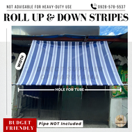 4x4 4x6 5x6 6x6 6x7 6x8 6x9 6x10ft Stripes Roll up and Roll Down Waterproof Trapal lona tolda
