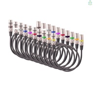 Black PVC for light ] Cables Jack Male PDmusic Shielded Spotlight stage 3 Balanced to Female cable Moving Plug Head DMX xlr [ P 10 pcs Mic 1 5 M 5 ft 3 -Pin