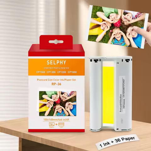 KP-36IN 1 Ink Cassette with 36 Sheets Photo Paper Compatible Canon Selphy CP1500 CP1300 CP1200 CP100