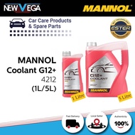 MANNOL MN4212 Coolant G12+ 1L/5L [Made in Germany] Mix Antifreeze 250,000 km | NAP-Free, High-Heat P