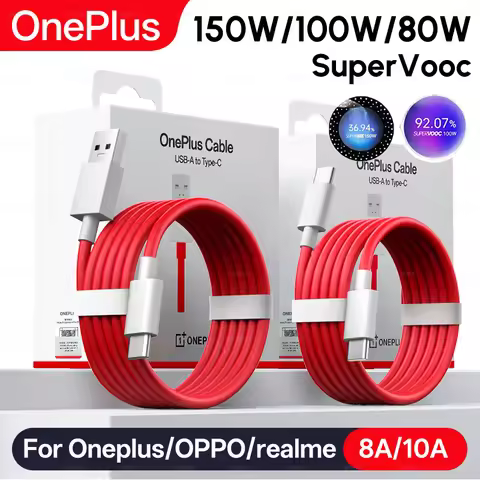 Original OnePlus 13 12 11 10 Cable Type C to USB PD Cord 150W 100W 80W Supervooc Charge For OPPO Ren