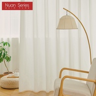 NUAN French Sheer Door Curtains for Living Room  20% Shading Pure White Waterproof Universal Outdoor Curtain 1PC