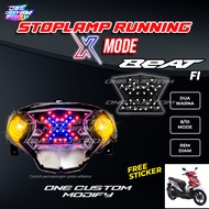 Lampu Rem LED Beat FI X Mode 8 10 Mode Running LED Motor Variasi PNP