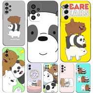 Case For Samsung Galaxy M12 M22 M23 F22 F23 M32 4G M52 5G Phone Cover Soft Silicon black tpu we bare bears