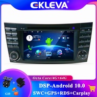 EKLEVA 4GB + 64GB GPS Navi Car เครื่องเล่นมัลติมีเดีย Android 14สำหรับ Mercedes Benz E-Class W211 E2