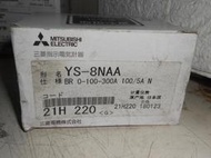  全新日本三菱電機YS-8NAA  BR 0-100-300A 100/5A N指示電錶82×82mm (後