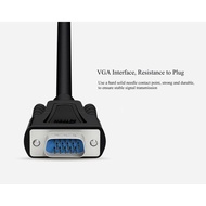 1.5m/3m/5m Dtech heavy duty high resolution VGA 3+6 Cable Male to Male cord HD 1080P Video Cable