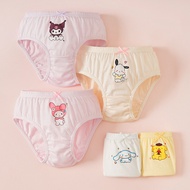 LJMOFA 5Pcs Sanrio Kuromi Panties Kids Underwear Briefs Cartoon Design Pattern Cotton Underwear for
