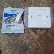 OUTLET DATA CAT6 CLASSIC SCHENIDER STOP KONTAK DATA CAT 6 RJ45 CLIPSAL