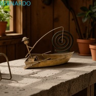 BERNARDO Sailboat Coil Holder, Stable Base Rustic Iron Metal Coil Stand, Gift Item Vintage Style Coi