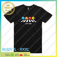 PACMAN 8-BIT ROAD PARODY ABBEY ROAD T-SHIRT DISTRO UNISEX