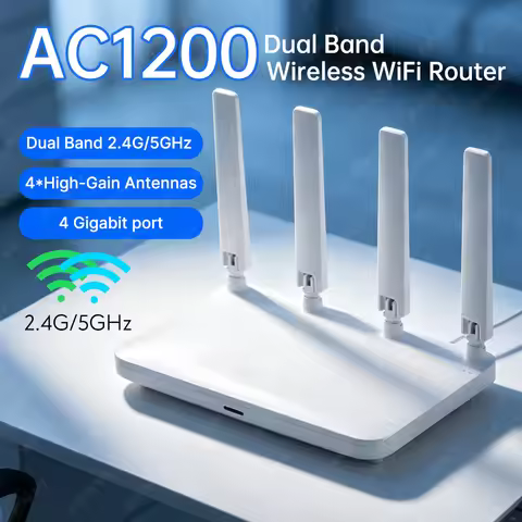 AC1200 WiFi Router 1200Mbps Wireless Extender WiFi Booster Dual Band 2.4/5GHz WiFi Repeater 100/1000