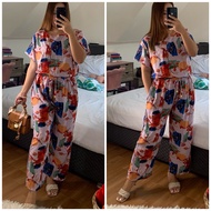 ♞PLUSSIZE SQUARE PANTS TERNO WITH 2 SIDE POCKET CHALLIS