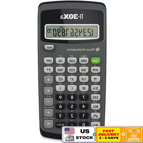 TI-30XA Scientific Calculator 10 Digit LCD Display Ideal Math Science Pre-Algebra Algebra High Schoo