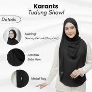 Karants Tudung shawl chiffon berbentuk segi empat tepat untuk wanita Muslimah  – K03, diperbuat dari