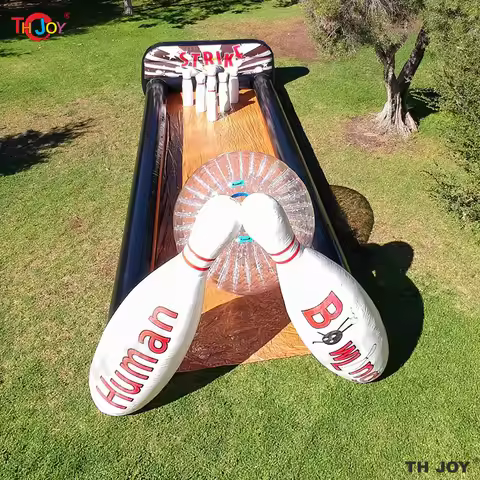 8x3m New Carnival Game Outdoor Giant Inflatable Human Bowling Game