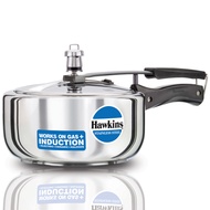Hawkins 3 Litre Pressure Cooker Stainless Steel Inner Lid Cooker Wide Design Pan Cooker Induction Co