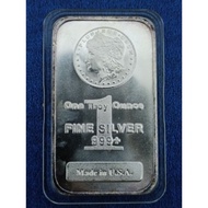 Morgan 1 Troy Ounce Fine Silver 999 Bar #Coin #Bar #Note
