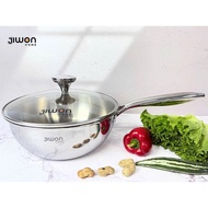 Jiwon JW-IN316 Nano Cool 5-Layer Stainless Steel Pan, High Quality 304 Stainless Steel Material, No 