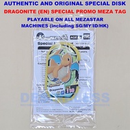AUTHENTIC DRAGONITE Mezastar SPECIAL Meza Tag Yellow Promo Disk Pokémon ORIGINAL Pokemon Event Card
