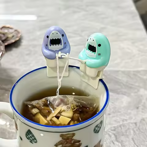 Shark Shaped Tea Bag Cup Hanging Brewing Tea Infuser Tea Bag Coffee Filter Creative Diffuser Pendant