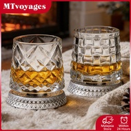 Rotating Whiskey Glass Household Rotating Beer Glass Crystal Glass Glowing Whiskey Glass