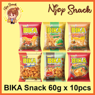 60g x 10pcs BIKA SNACK (AYAM / VEGETABLE / CURRY CHICKEN / ROASTED CHICKEN / HONEY CRAB / SEAFOOD)