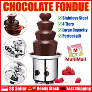 (SG SELLER) 4 Tower Chocolate Fondue | Fountain Maker l Party | House warming | Gift Birthday | Chocolate fountain
