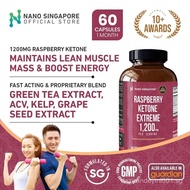Raspberry Extreme with African Mango, GreenTea, Caffeine Anhydrous, AppleCider, Kelp & Grape Seed Ex