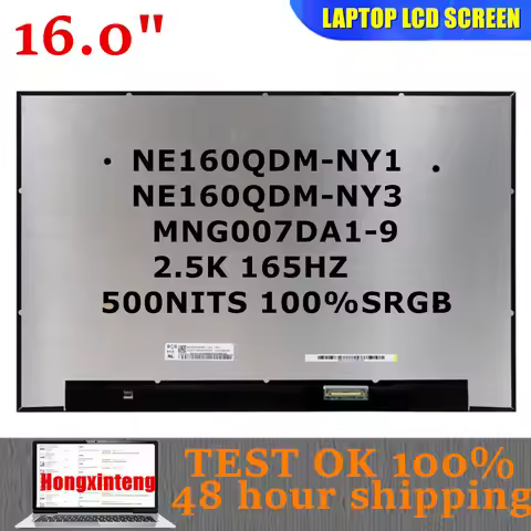 16.0"2.5K 165Hz 500NITS LCD Screen NE160QDM-NY1 MNG007DA1-9 FOR Ideapad Gaming 3-16IAH7 3-16ARH7 Leg